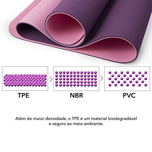 ARIMO Tapete Yoga Mat Antiderrapante TPE Ecológico Biodegradável Todos Os Tipos de Yoga/Pilates 181