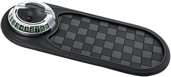 Multi Functional car Anti Slip pad, Universal Rotating car Phone Stand, Dashboard, with Temporary Parking Number for Phone, Sunglasses, Keys, and Small Tools