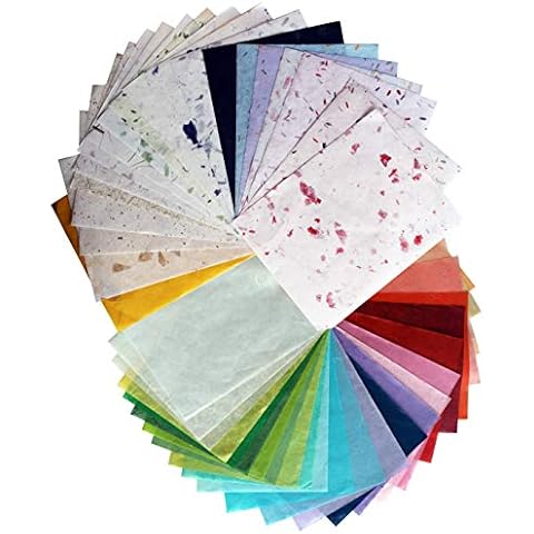 40 Mulberry Paper Sheet Design Craft Hand Made Art Tissue Japan Origami Washi Wholesale Bulk Sale Unryu Suppliers Thailand Products Card Making Cover