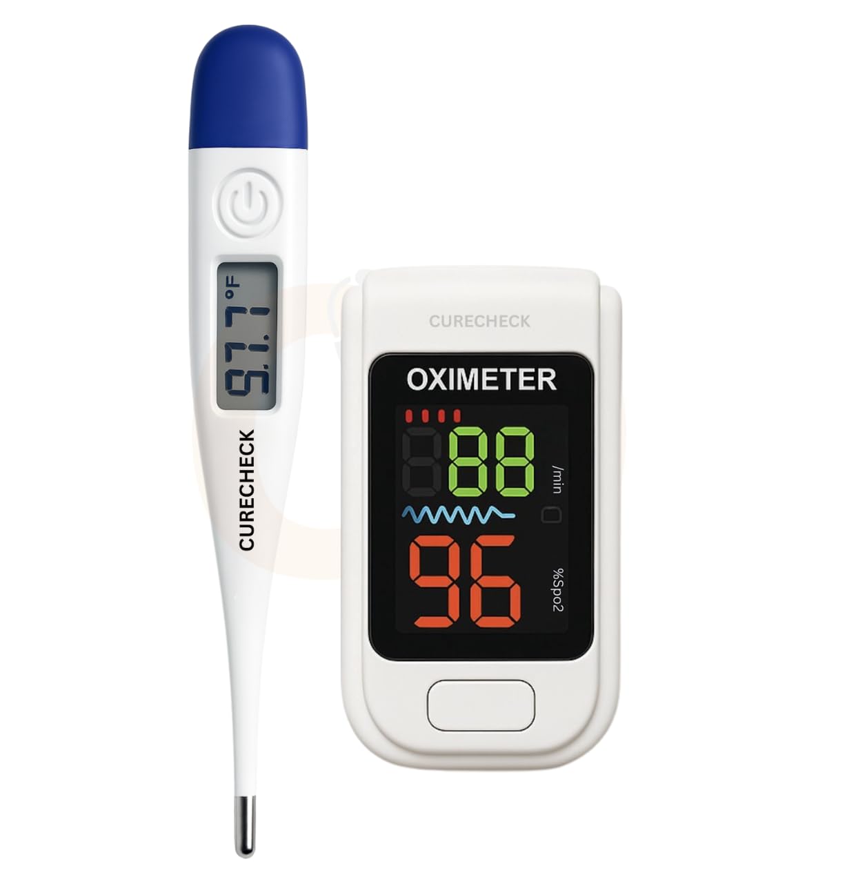 CURECHECK SO811 White Pulse Oximeter Fingertip | Blood Oxygen Saturation Monitor Fingertip, SpO2 Fingertip Monitor, AAA Battery Included | With Digital Thermometer-image-16