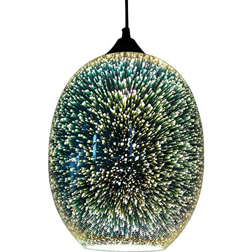 Plafonnier LED 3D lustre en verre coloré feux d'artifice suspension Éclairage de Plafond Abat-jour Lumières créatives Lampe suspendue pour restaurant chambre Bar Couloir Cover