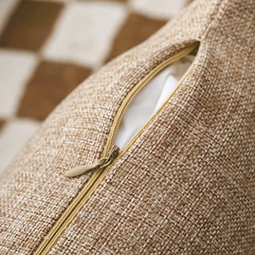 Home Brilliant 65x65 Cushion Cover Burlap Linen Textured Cushion Covers Decorative Throw Pillows for Sofa Couch Bed 65 cm - Image 4