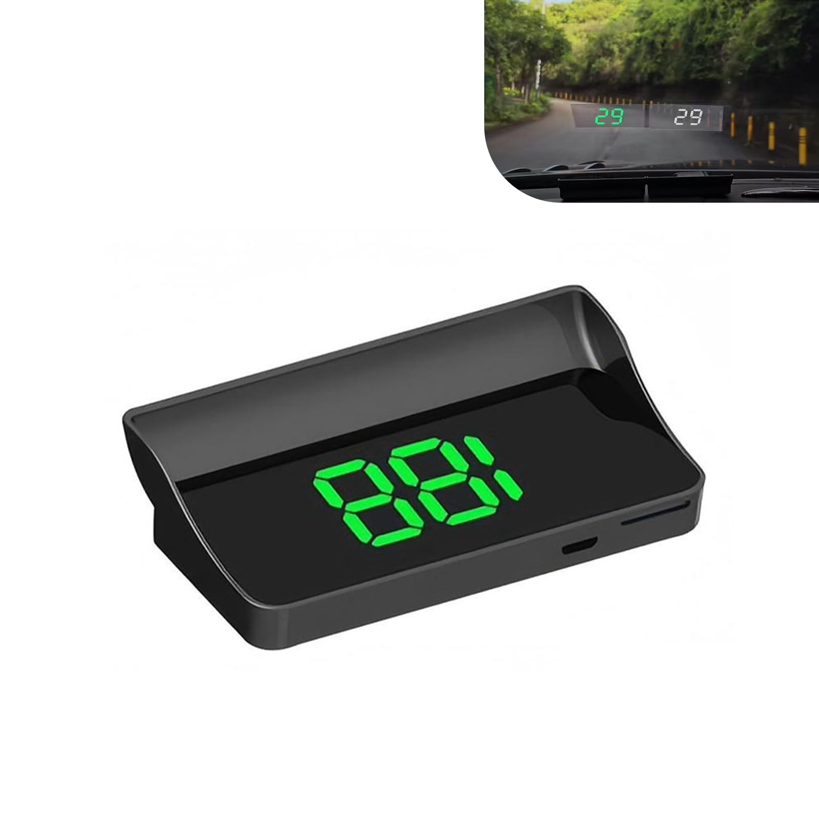 1 PC Car Heads Up Display, Universal High Definition Windshield Speedometer Projector, Car HUD Digital Speedometer, for Most Cars, Trucks, SUVs (Green #2)-picture-14