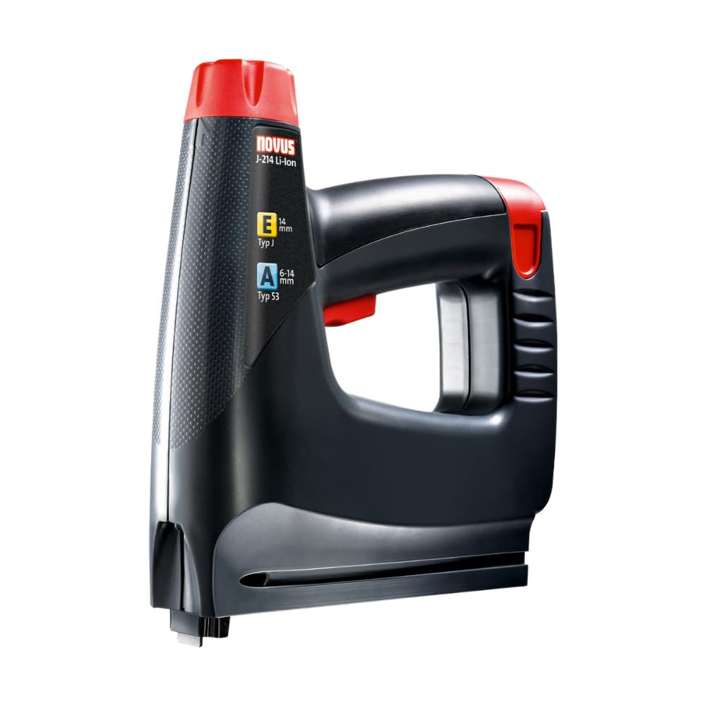 Novus J 214 - Grapadora con batería de iones de litio, color negro