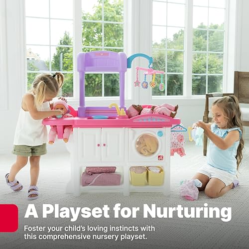 image for Step2 Love & Care Deluxe Baby Doll Nursery Playset for Kids, Compact C