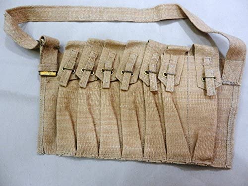 UK Sten Seven Pocket Magazine Bandoleer - Reproduction X 5 Units, WWII Reproduction, WW2 Reproduction,WWII/WWI, Collectibles Goods, Collectibles Products,WWII repro, British Reproduction Products