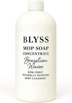 Mop Soap Brazilian Waves, Floor Cleaner for Mopping, Luxury Scented Mop Soap, LVP Vinyl Laminate and Hardwood Floor Cleaner Solution, Plant Powered Floor Cleaner