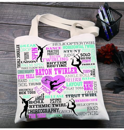 Bolso tipo tote para baton twirling, regalo para gimnastas y bailarines miniatura 3