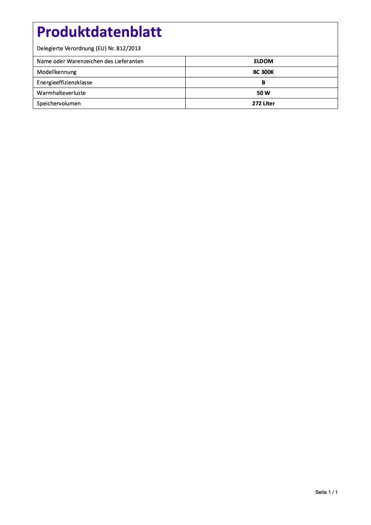 ENVIRON Pufferspeicher Edelstahl 100 Liter - Energieeffizienzklasse A Für Wärmepumpen