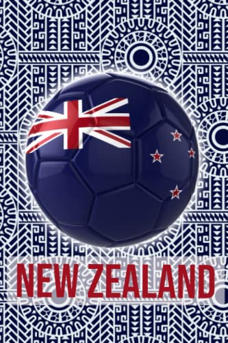 New Zealand Football Notebook: A Handy Sized 6x9 120 Page Lined Journal with a Maori Design with a Flag Patterned Football Cover that Makes Great Gift For Men or Women