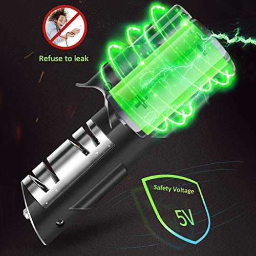 LTLWSH Elektrischer Messerschleifer, Profi-Messerschärfer, Grob- und Feinschliff, leise,Weiß – Bild 7