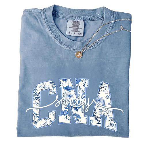 Custom Nurse Floral Shirt with Name, Nursing Appreciation Week Top, New Nurse Gift Top for Women