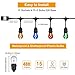 Foxlux Outdoor String Lights with Color Changing LED - 48 ft Patio Lights with Remote Control Color Change - White, Red, Green and Blue - Waterproof Plastic Bulbs for Backyard, Garden, Bistro