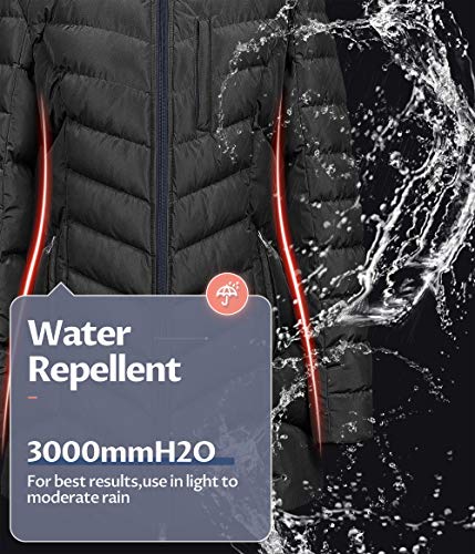 CREATMO US Women's Winter Hooded Coat Waterproof Warm Long Puffer Jacket Parka4