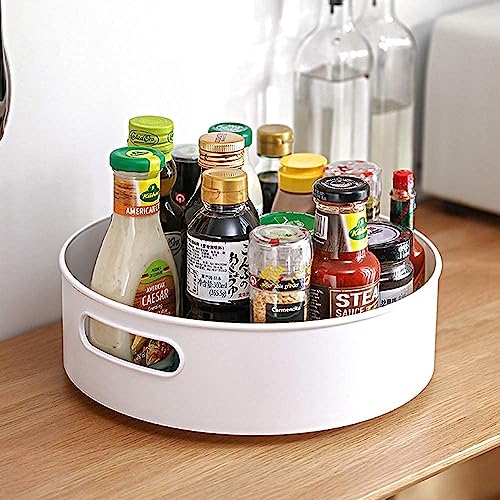 Image of Storescent Multi-Purpose 360 Rotating Organizer Spices Tray | Space-Saving Kitchen & Pantry Storage | Multi-purpose Organization Rotating Tray | Easy-Access Turntable for Spices, Storage (White)