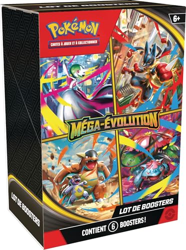 Pokémon : Lot de boosters Méga-Évolution du JCC Pokémon (6 boosters)