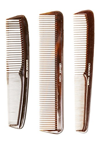 Caravan Tortoise Set Of 3 Shell Comb, French Full