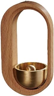 DYHJ Carillons Éoliens, Cloche en Laiton en Bois, Vintage Sonnette Bois, Ornement De Carillons pour La Maison, Réfrigérateurs, Décoration De Bureaux,Yellow