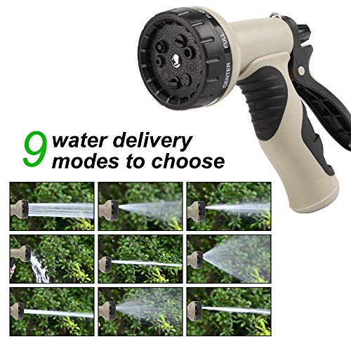 Vegena Tuindouche, 9 sproeiers, multifunctionele handdouche, spuitpistool voor tuinslang, sproeisproeier, irrigatie… - Afbeelding 5