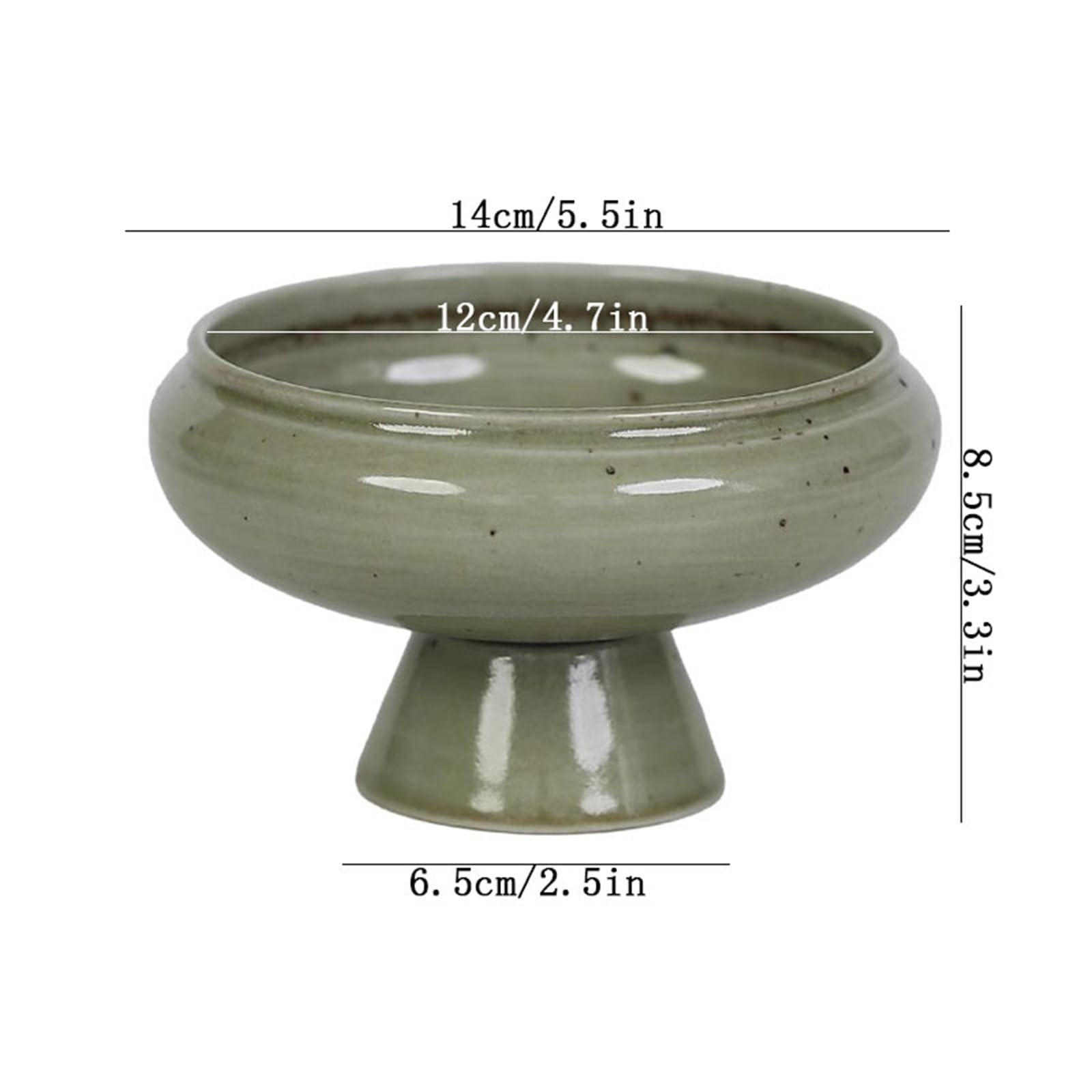 Sottovasi per Piante Vassoio raccogli Gocce Alto in Ceramica da Tavolo, for composizioni Floreali Cinesi, for Interni ed Esterni