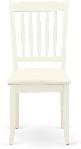 Miniatura 11 de East West Furniture ANDA3-LWH-C Juego de mesa y sillas de cocina de 3 piezas contiene una mesa de comedor redonda con pedestal y 2 sillas de comedor