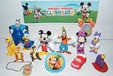 Clubhouse Disney Mickey Mouse Deluxe Party Favors Goody Bag Fillers Set of 14 with Figures, a Mini Dog Tag and ToyRing featuring Mickey, Toodles, Minnie, Goofy and More!