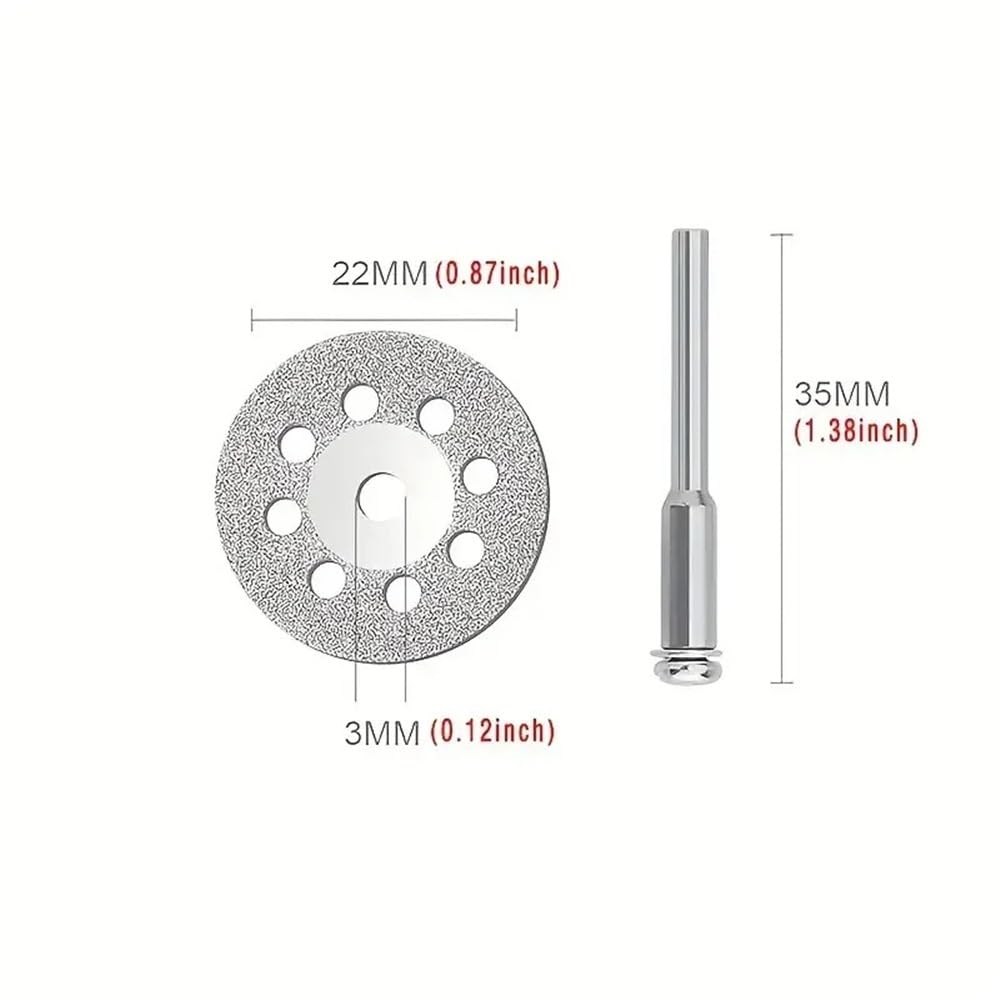 10Pcs 16-30mm Mini Sharp with Hole Diamond Cut Off Rotary Tool Cutting Disc Disks DIY Tools Accessories(with Hole,10pcs 25mm)