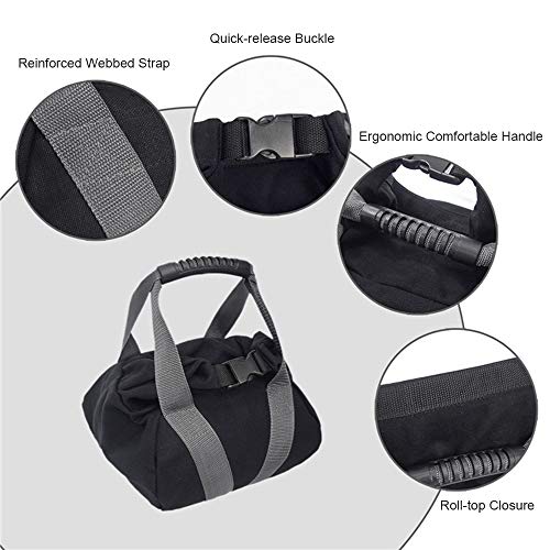 Saco de areia, Andoer Saco de areia vazio para levantamento de peso, treino físico, força, força, tr