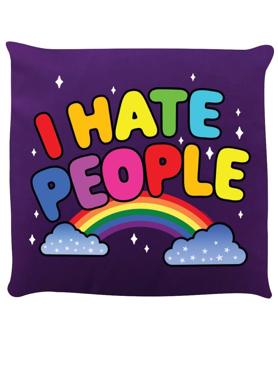 Grindstore Purple I Hate People Cushion 40X40cm