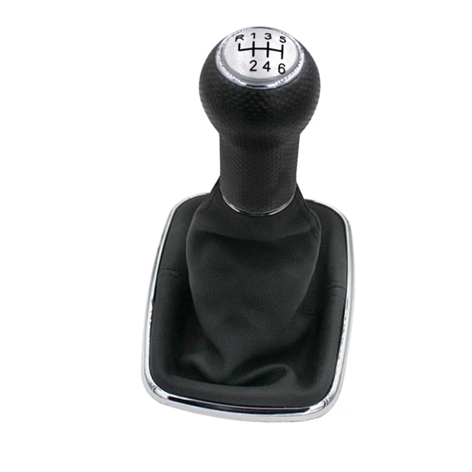 GXQKLSU Gear Shift Knob Compatible with VW for Golf 4 for GTI R32 for Bora for Jetta MT 2003-2008 5 6 Speed Gear Shift Knob Lever Shifter Gaitor Boot PU