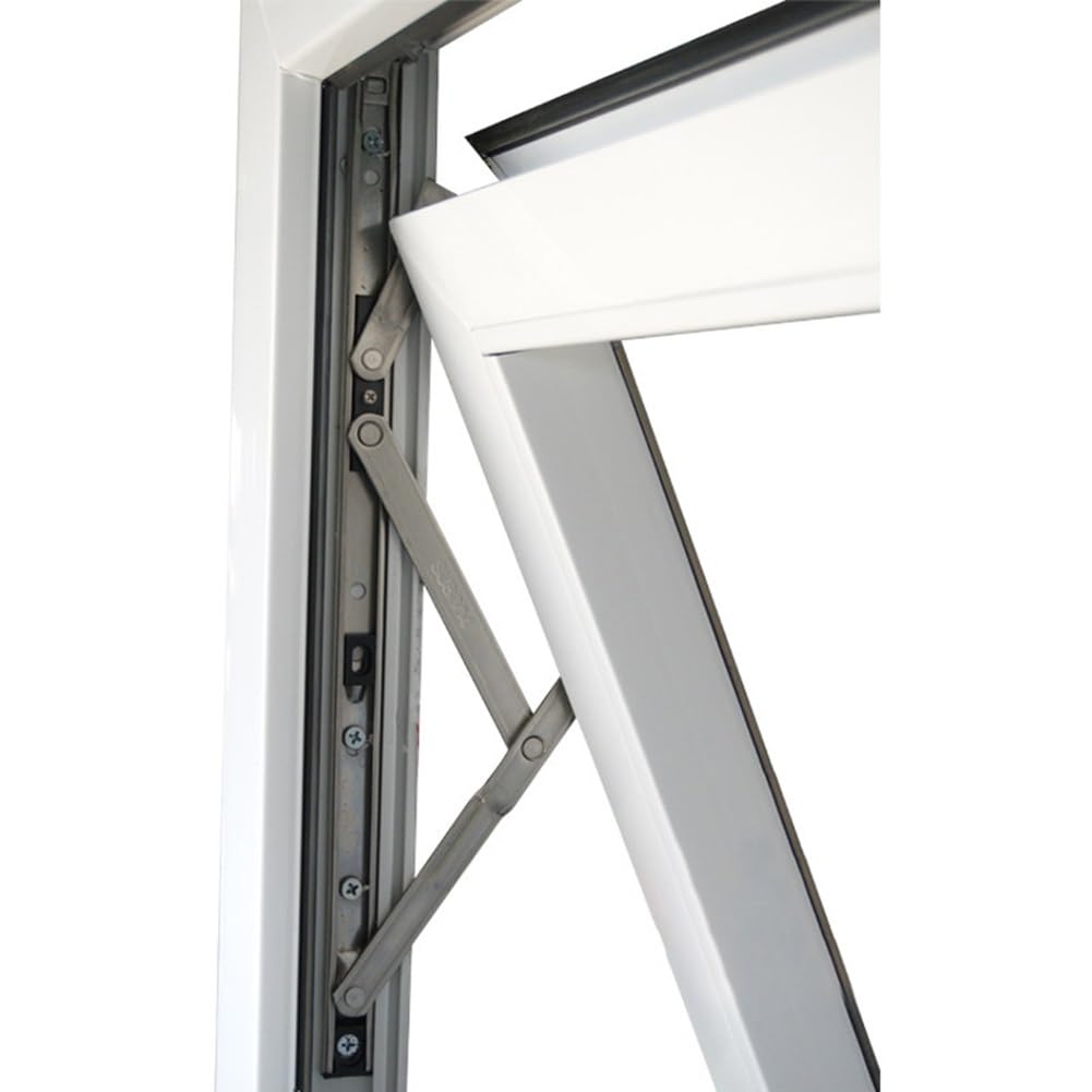Ventana pequeña de PVC blanca para sótanos, ventana abatible individual para luz y ventilación, para garajes, gallineros y graneros(50 x 50cm/20x20in)