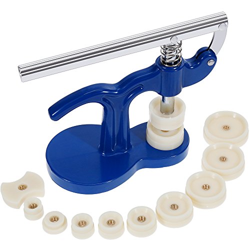 Temery Watch Press Set, Watch Back Case Closer, Watchmaker Watch Repair Tool Kit With 12Pcs Fitting Dies #TOP16