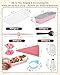 YQER 100 Pack Mini Cake Pans with Lids Spoons & 1 Piping Bag and Tips Set - 6.8oz Disposable Aluminum Foil Pink Mini Loaf Pans for Cake Tins, Baking, Gift & Parties