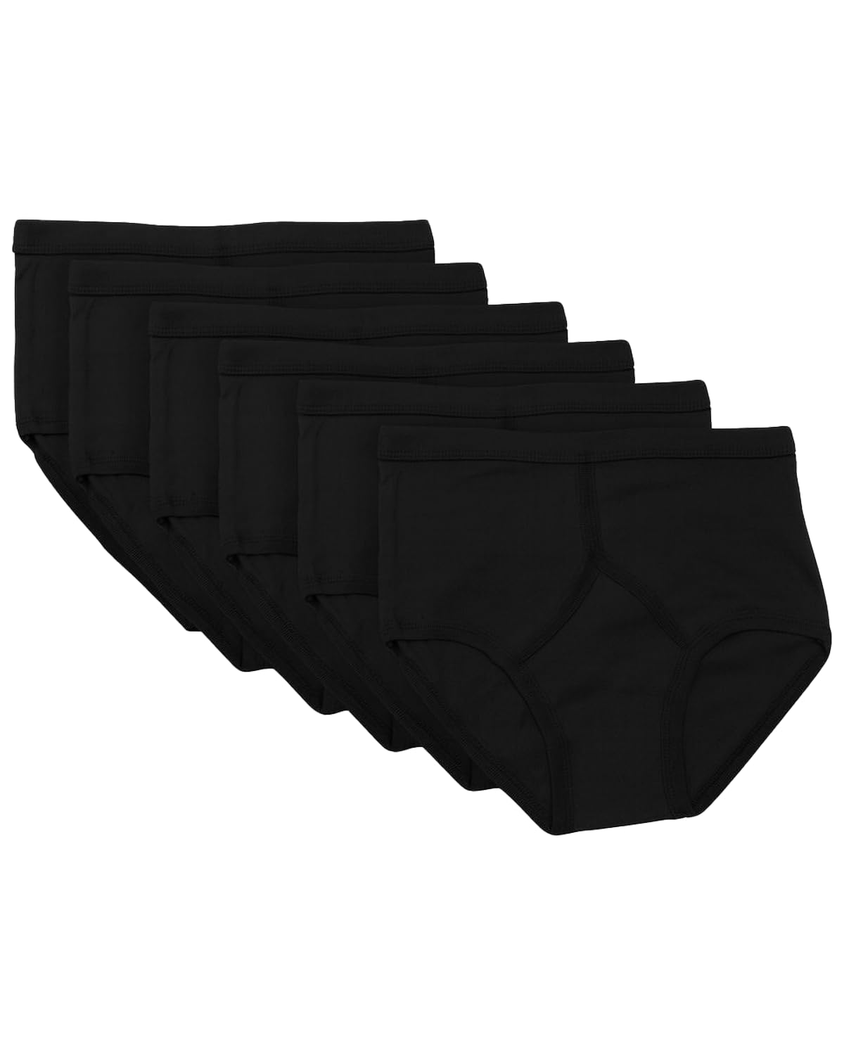 Undercover Mens Cotton Y Fronts 6 Pack Black 4XL