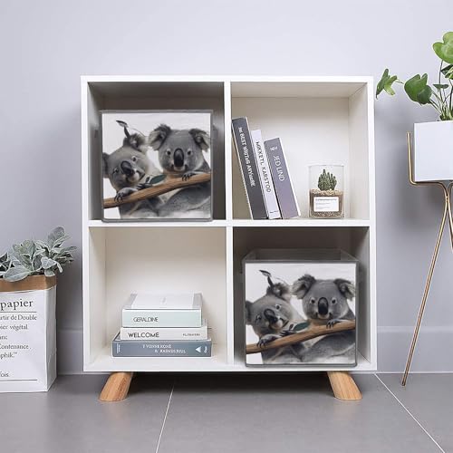 Boîtes de rangement koalas pliables et bacs empilables pour placard - 6