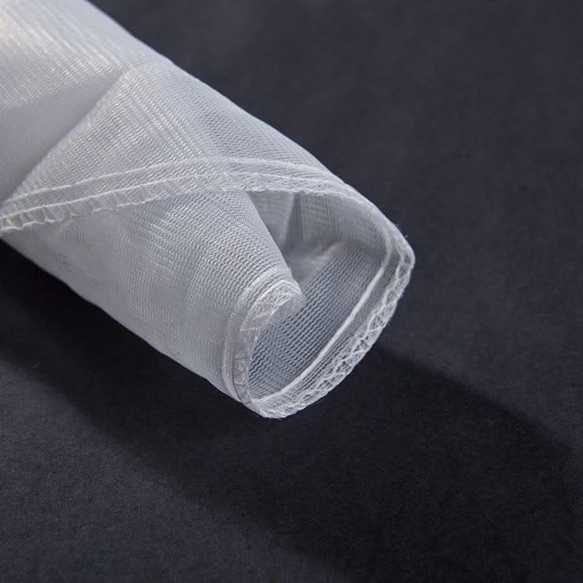 5 Pcs White Paint Strainer Bags 1 Gallon Paint Filter Bag White Fine Mesh Disposable Bag Bucket Strainer with Elastic Drawstring Top Opening for Paint Gardening Use Safety Paint Application Tools