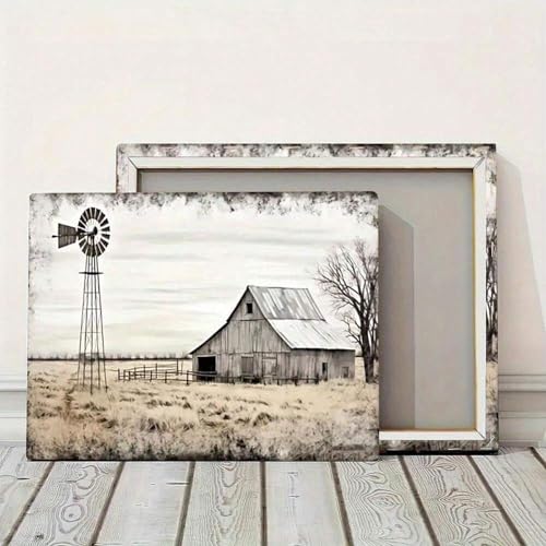 Impression sur toile rustique moulin à vent 70x100cm pour déco salon - 3