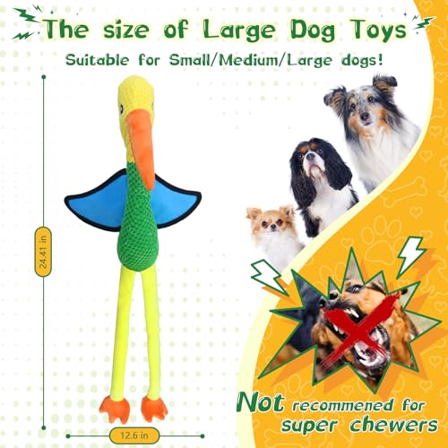 Image of Fuufome Large Squeaky Dog Toys - Plush Crinkle Dog Toy for Small, Medium, and Large Breeds - Fun for Indoor Puppies and Senior Pups Playing