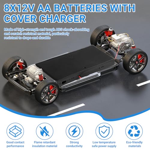 12V 8xAA Batteriehalter Kunststoffbatterie, Batteriefach Robuste Batteriefach Mit Schalter, DIY & Modellbau, Langlebiges Batterie Fach 12v, Batteriehalter, 8 x aa Batterie-Halterung