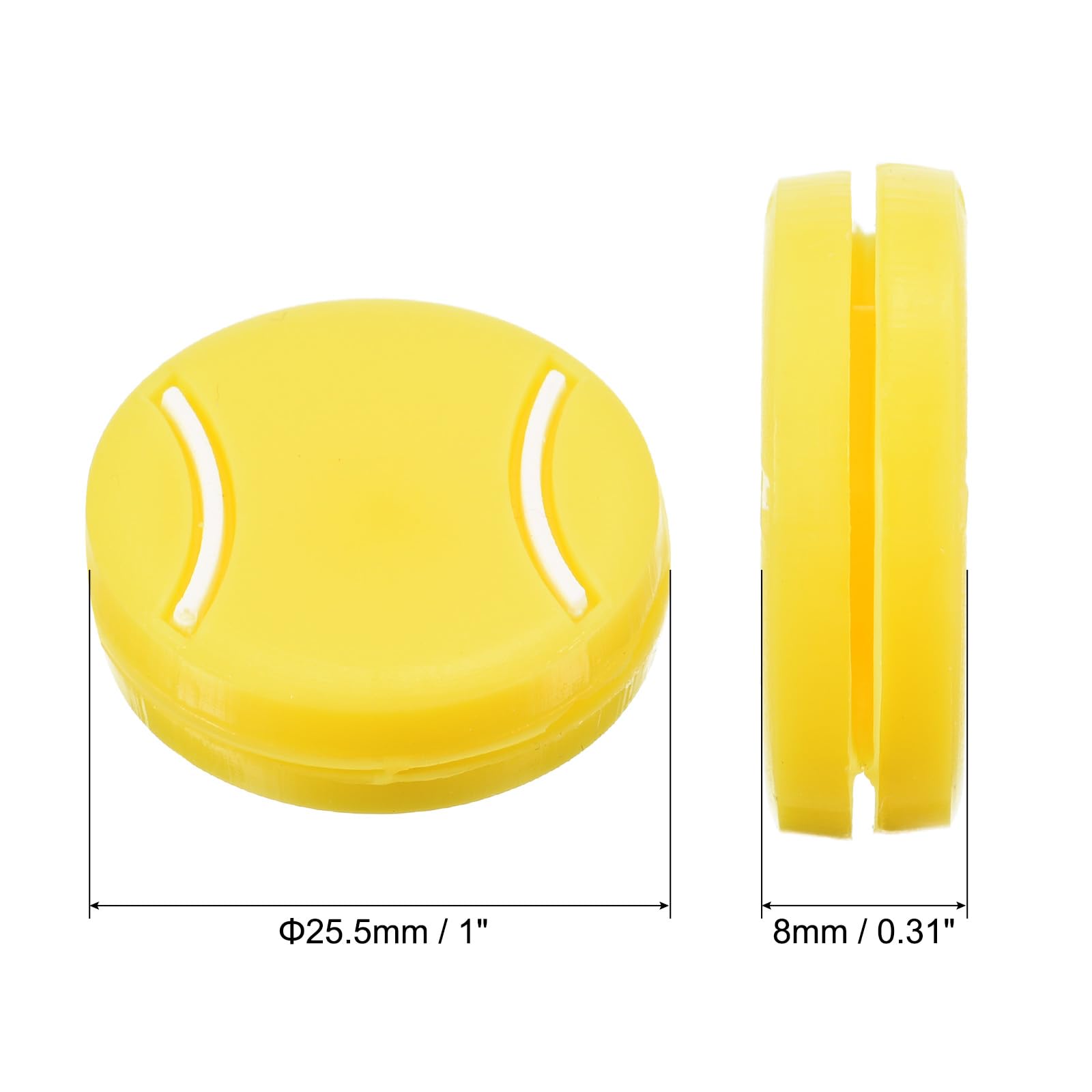 PATIKIL Tennis Racket Vibration Dampener, 4 Pack Soft Silicone Racquet Shock Absorber String Damping, Yellow