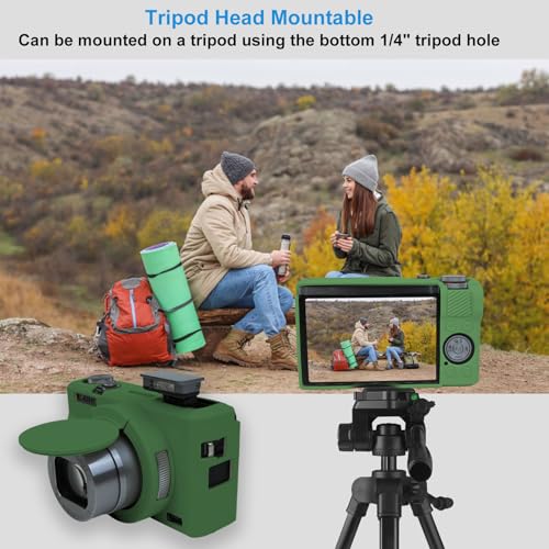 Funda de silicona para Canon Powershot G7X Mark III verde miniatura 3