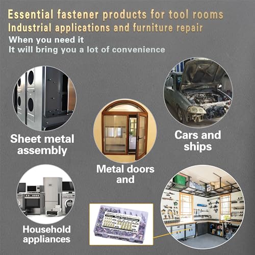 pressure rivet nut tool kit 430pcs metric rivet nut combination m8m6m5m4m3 suitable for furniture decoration automotive marine and industrial applications carbonsteelrivetnuttool