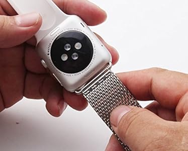 Amazon.com: Milanese Loop Silver Stainless Steel Apple Watch