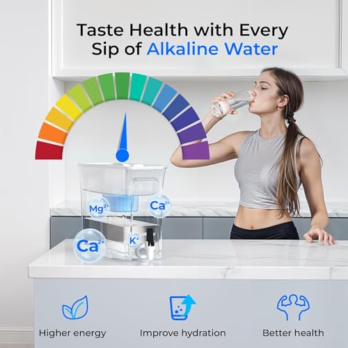 Image of Waterdrop WFD-40W-L-A Water Filter Dispenser, Alkaline Filtration, White