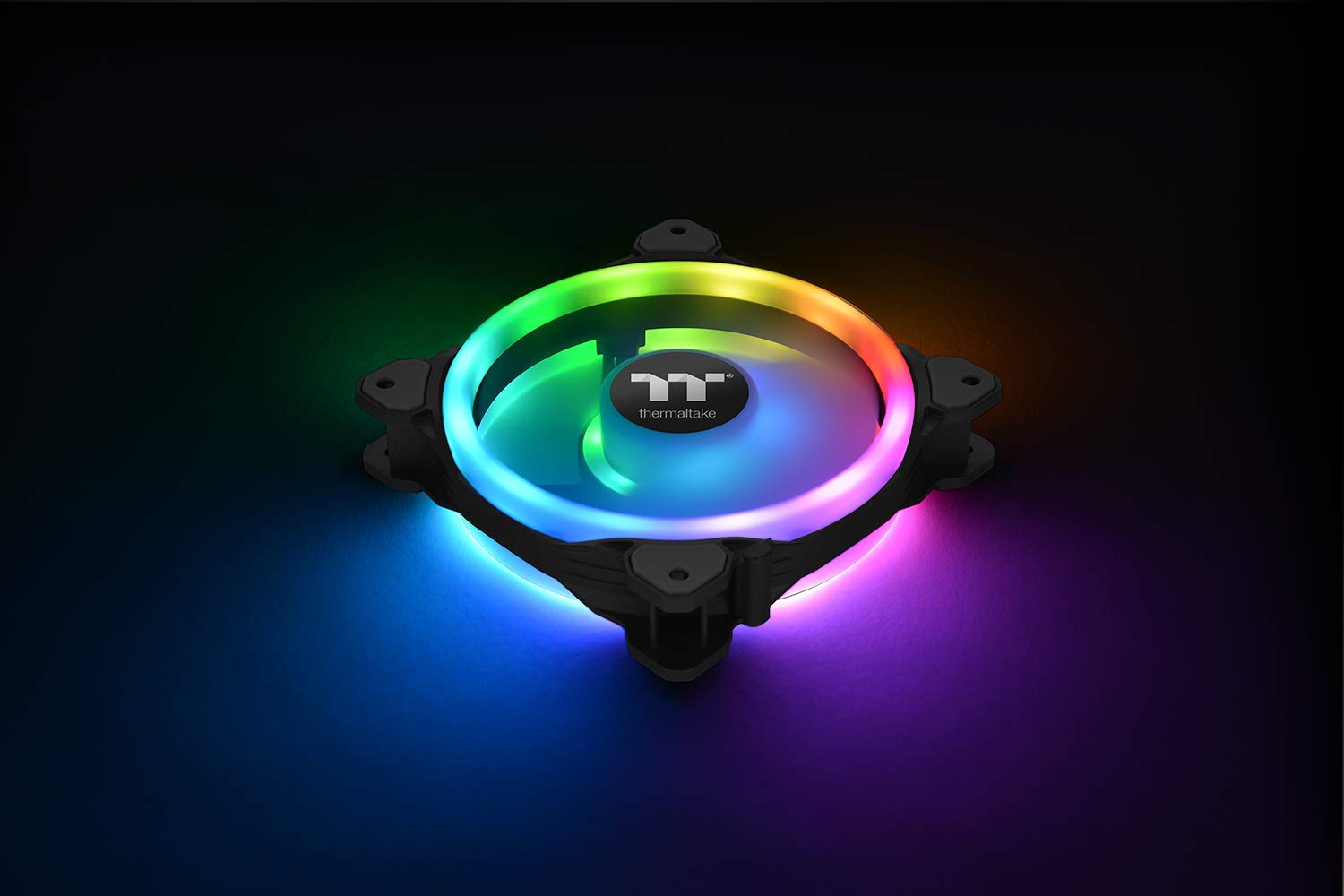 Thermaltake Riing Trio 12 RGB Ventola per PC Case con 12 LED RGB, Nero
