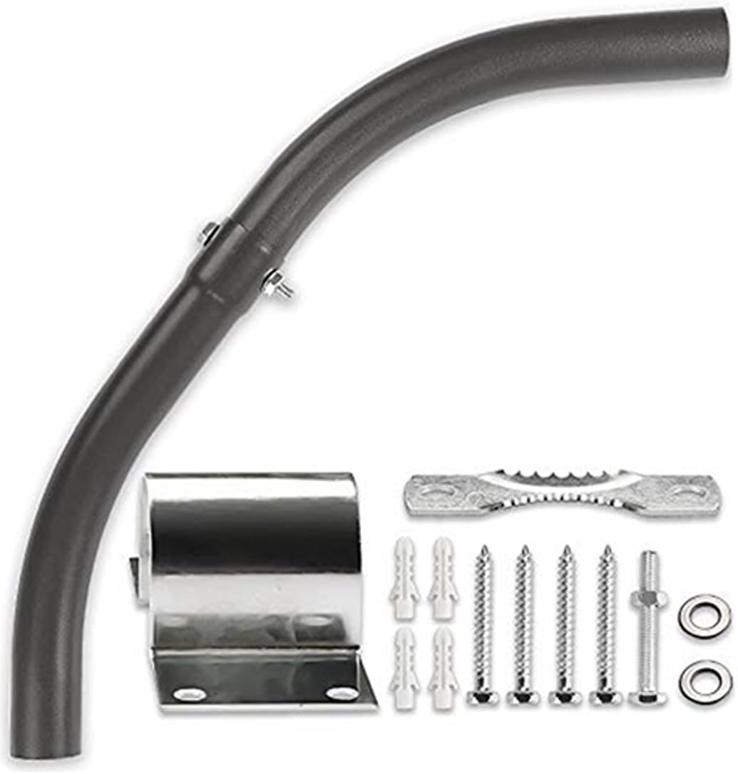 LEDMO Mounting Arm for LED Barn Light Adjustable Angle Sturdy Black Aluminum Extension Mounting Pole for Dusk to Dawm Outdoor Security Area Light Yard Light