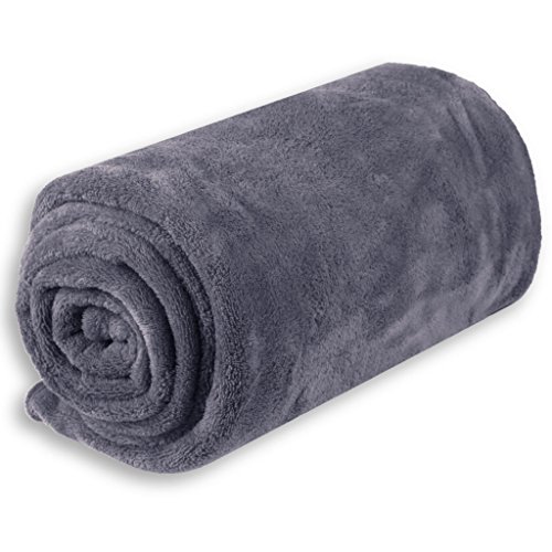 Bestlivings Babydecke Kleinkinddecke Kuscheldecke weiche Microfaser-Decke nach ÖKO-TEX Standard 100 in vielen verschiedenen Ausführungen erhältlich (ca. 60x80 cm/steingrau - anthrazit)