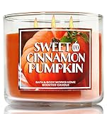 Bath & Body Works 3-Wick Candle Sweet Cinnamon Pumpkin (Pumpkin Cafe Collection) Limited Edition 2014 Scented Candle 14.5 Oz/411g