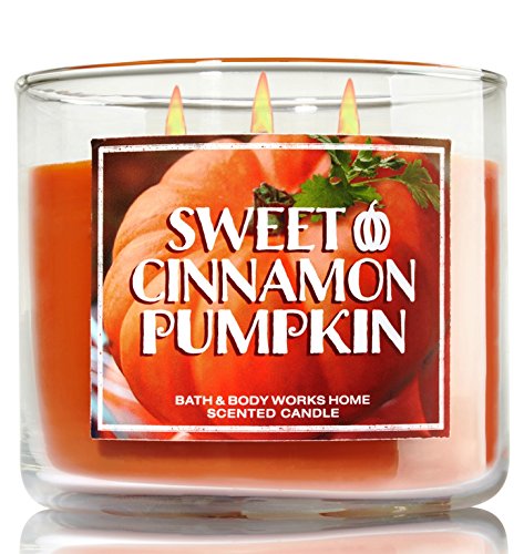 Bath & Body Works 3-Wick Candle Sweet Cinnamon Pumpkin (Pumpkin Cafe Collection) Limited Edition 2014 Scented Candle 14.5 Oz/411g