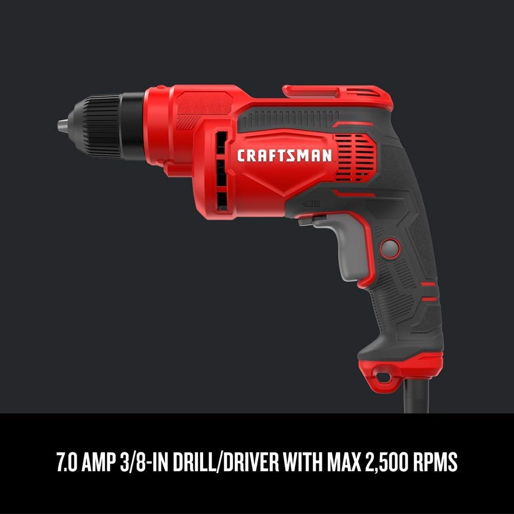 CRAFTSMAN Drill / Driver, 7-Amp, 3/8-Inch (CMED731) (Renewed)
